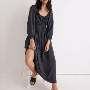 Madewell Twill Sophia Midi Dress